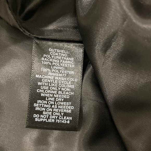 Liz Claiborne Faux Leather A Line with Gold Tone Buttons, Size 8 - Picture 4 of 6